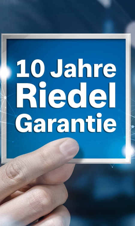 Riedel Kooling 10 Jahre Riedel Garantie Banner Bild